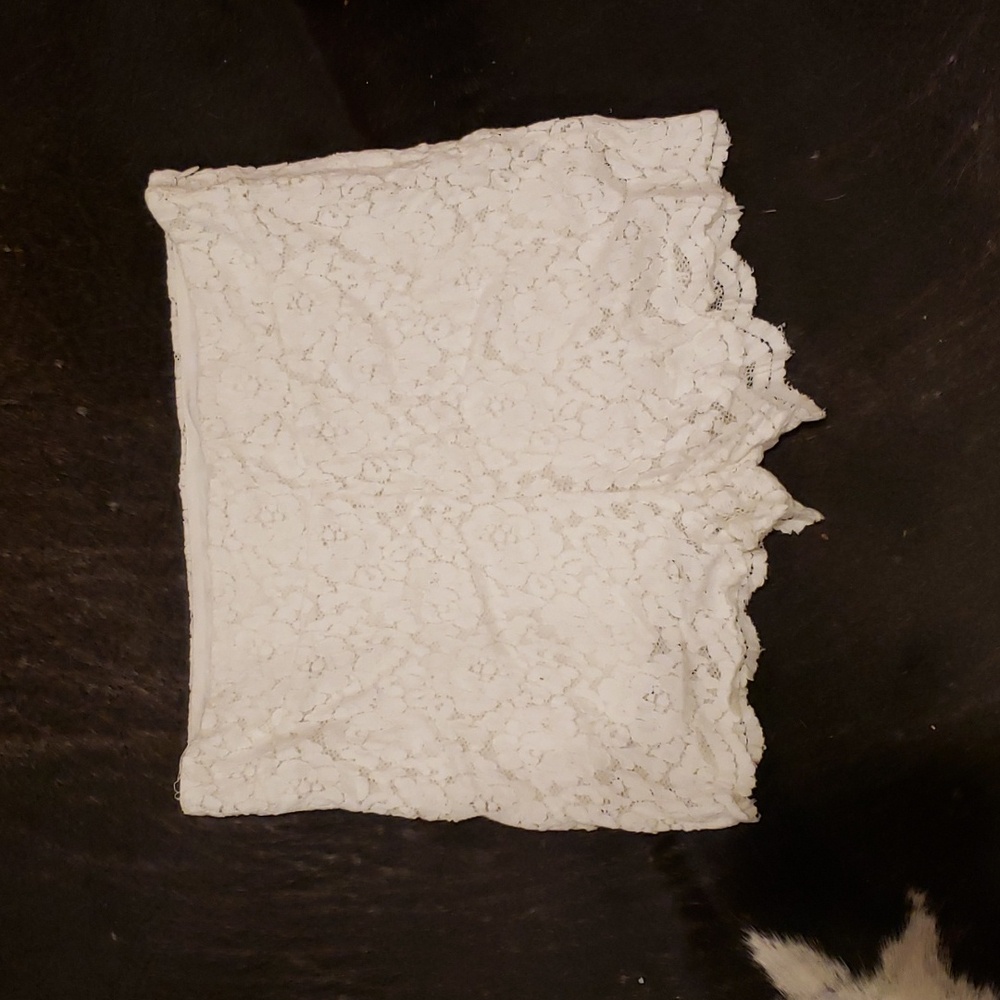 Free people white lace shorts size 10